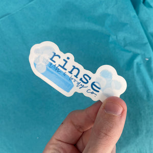Handmade Rinse Soap Sticker - naturally derived - alternate angle
