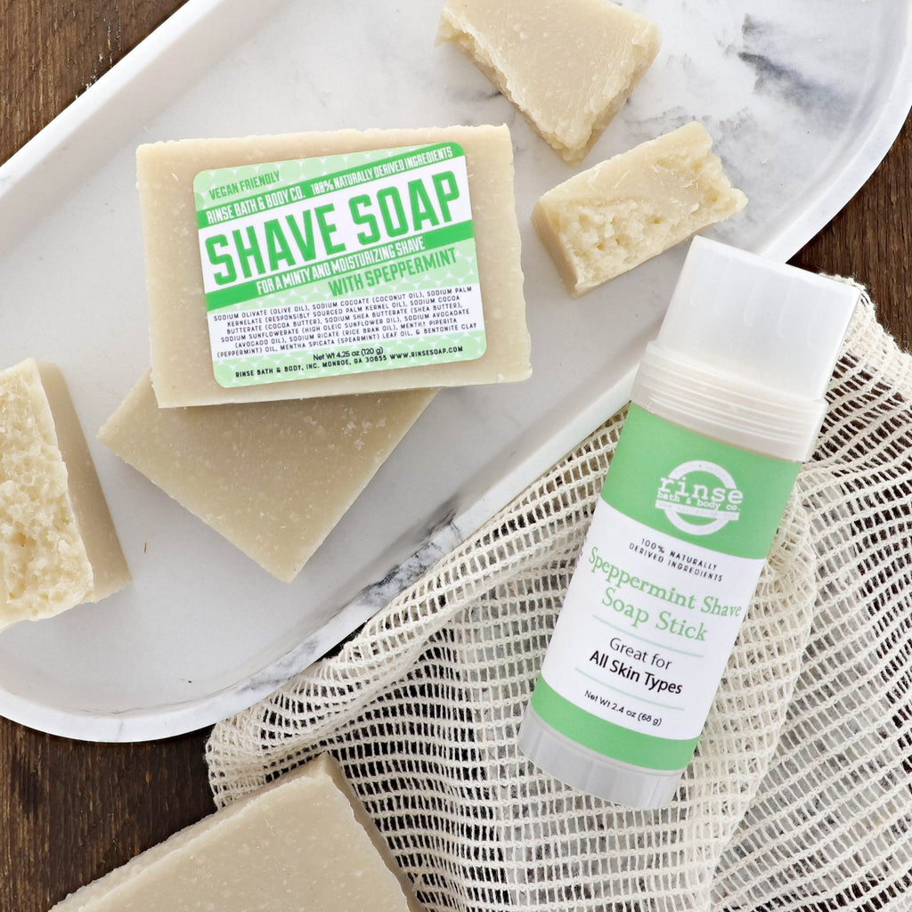 Soap Stick - Speppermint Shave - Rinse Bath & Body