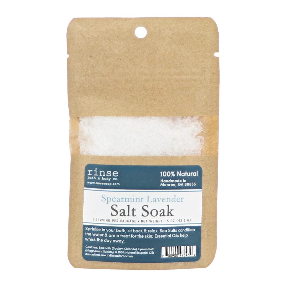 Spearmint Lavender Soaking Salts - Rinse Bath & Body