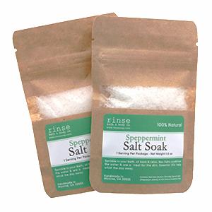 natural bath soak in Speppermint by Rinse Bath & Body - alternate angle