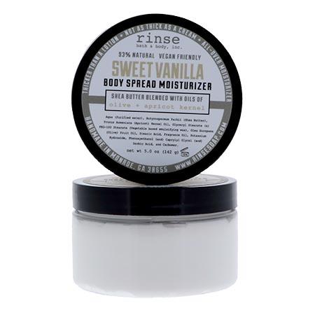 Sweet Vanilla natural body lotion from Rinse - shea butter enriched