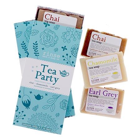 Tea Party Soap Box (3 bars) - Rinse Bath & Body
