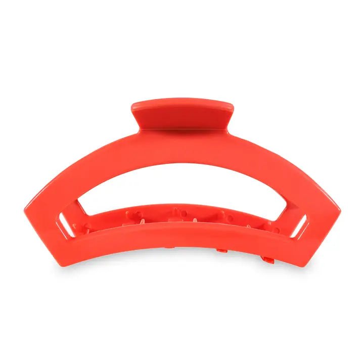 Teleties Open Coral Hair Clip: Large - Rinse Bath & Body