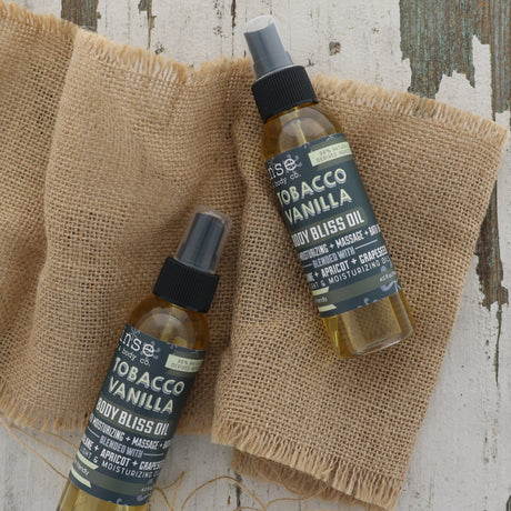 Natural natural body oil | Tobacco Vanilla | Rinse Bath & Body Co. - lifestyle shot