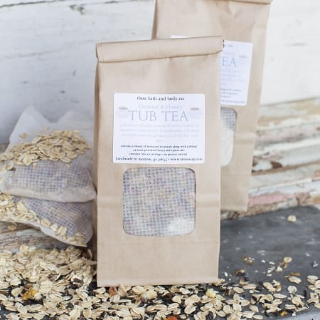 Natural herbal bath tea soak | Oats Honey Tub Teas | Rinse Bath & Body Co.