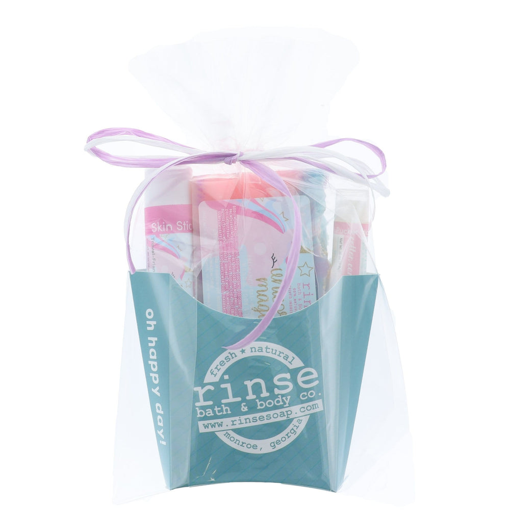 natural bath and body gift set in Unicorn by Rinse Bath & Body - lifestyle shot