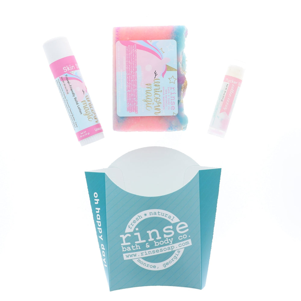 Natural natural bath and body gift set | Unicorn | Rinse Bath & Body Co. - alternate angle
