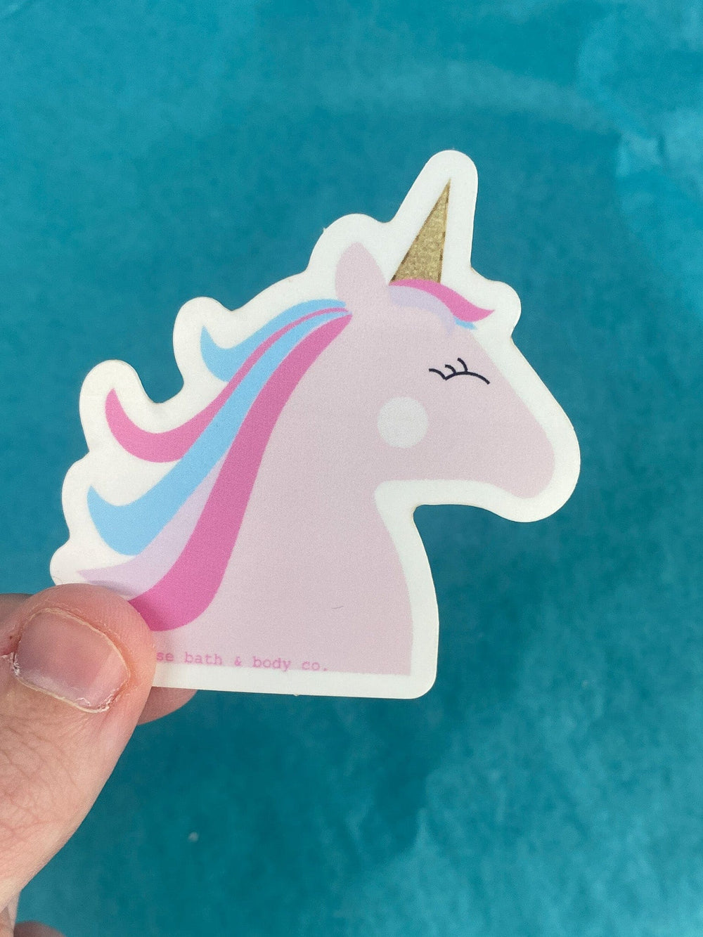 Unicorn Sticker from Rinse - family-made since 2003 - alternate angle