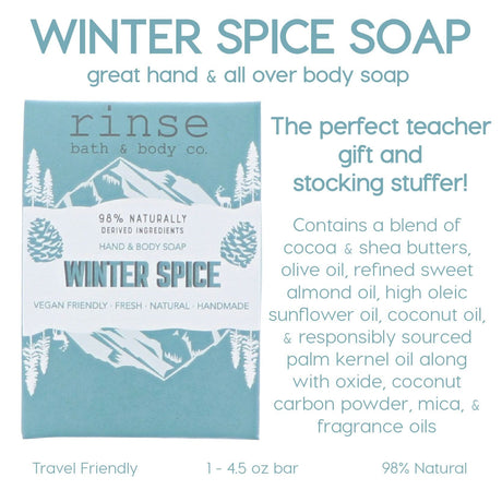 Handmade Winter Spice Soap - Boxed - naturally derived - detail view